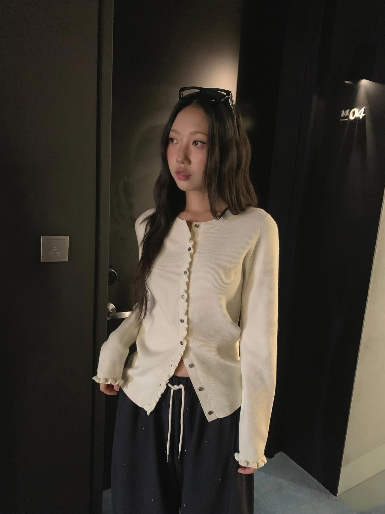 frill cardigan