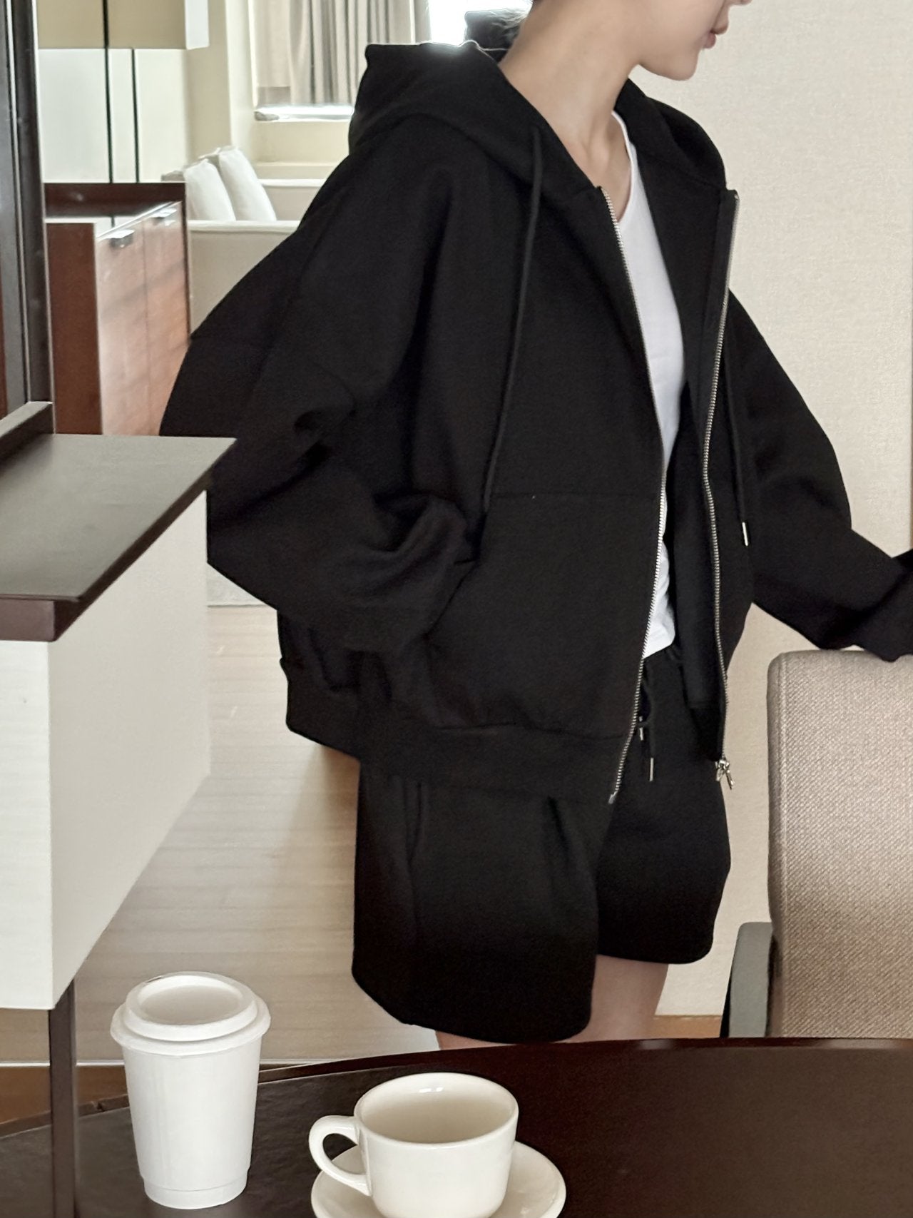 hoodie + shorts set