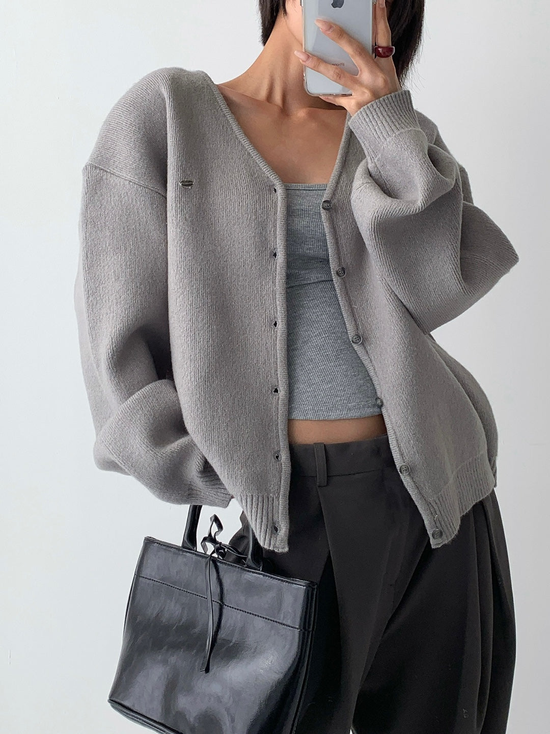 oversized knit cardigan
