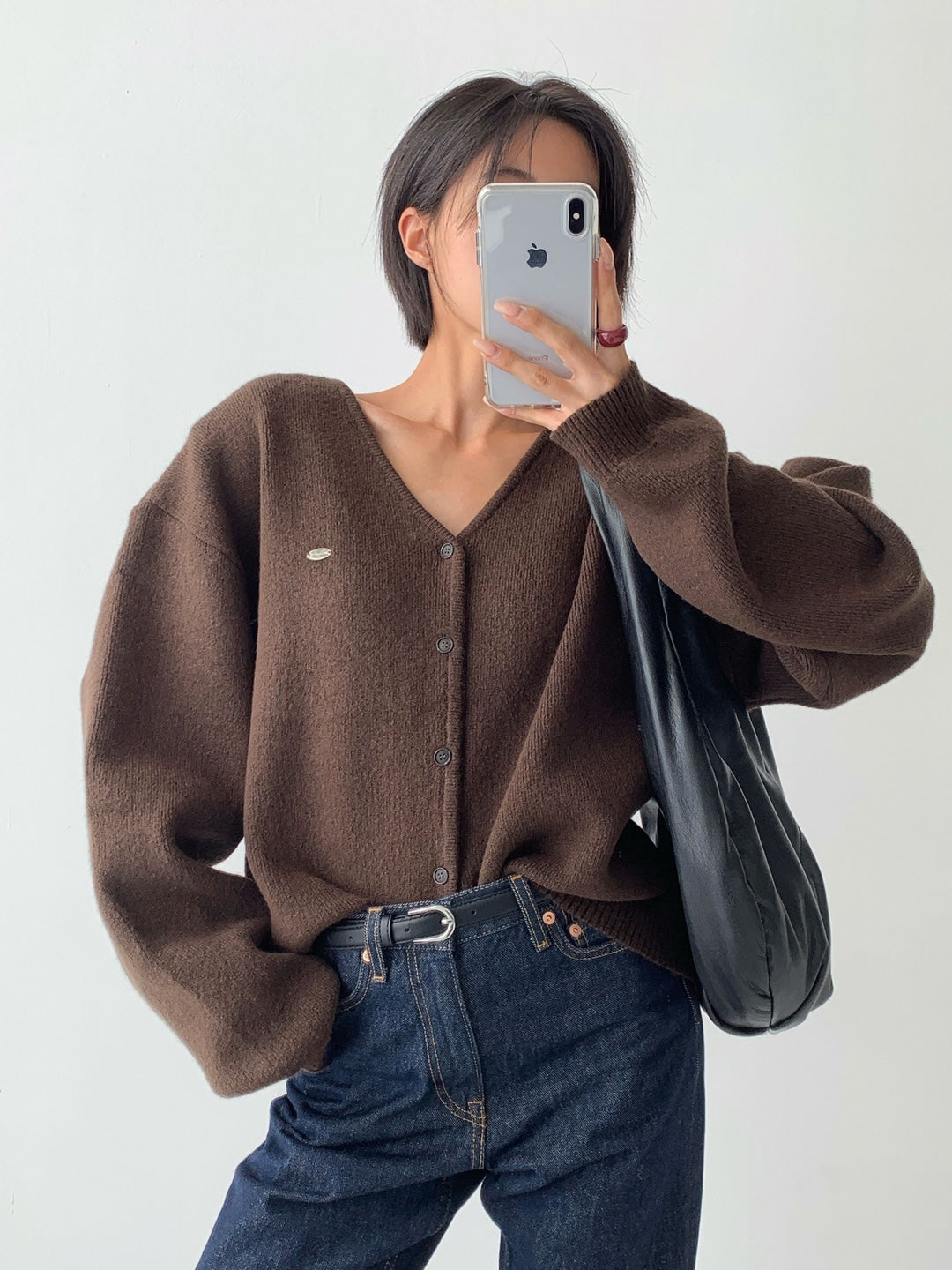 oversized knit cardigan