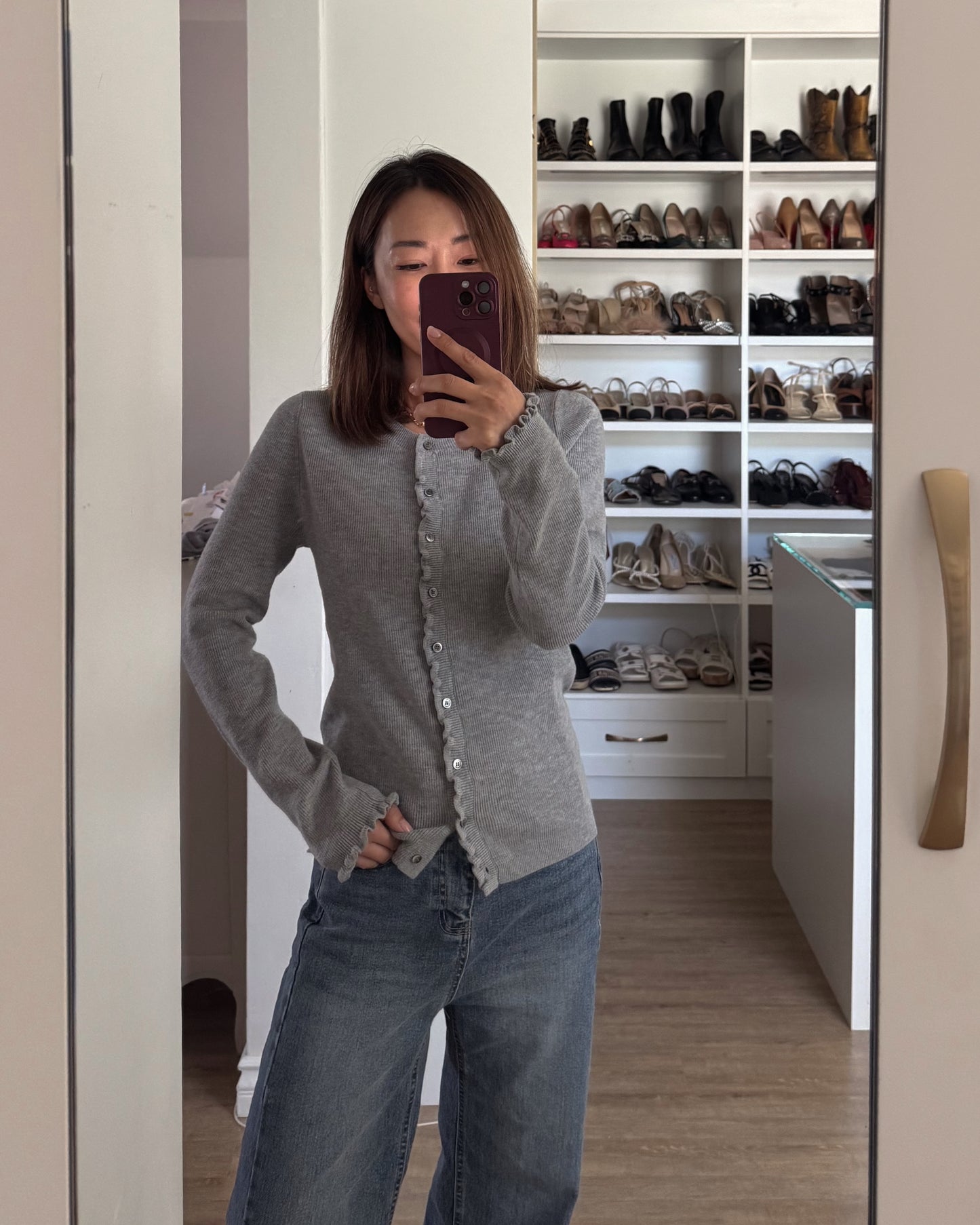 frill cardigan