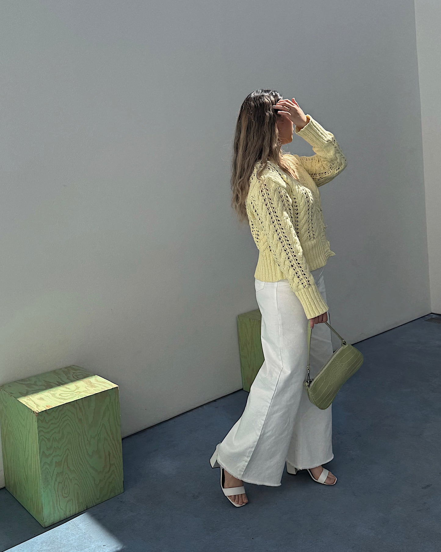 frill crochet cardigan