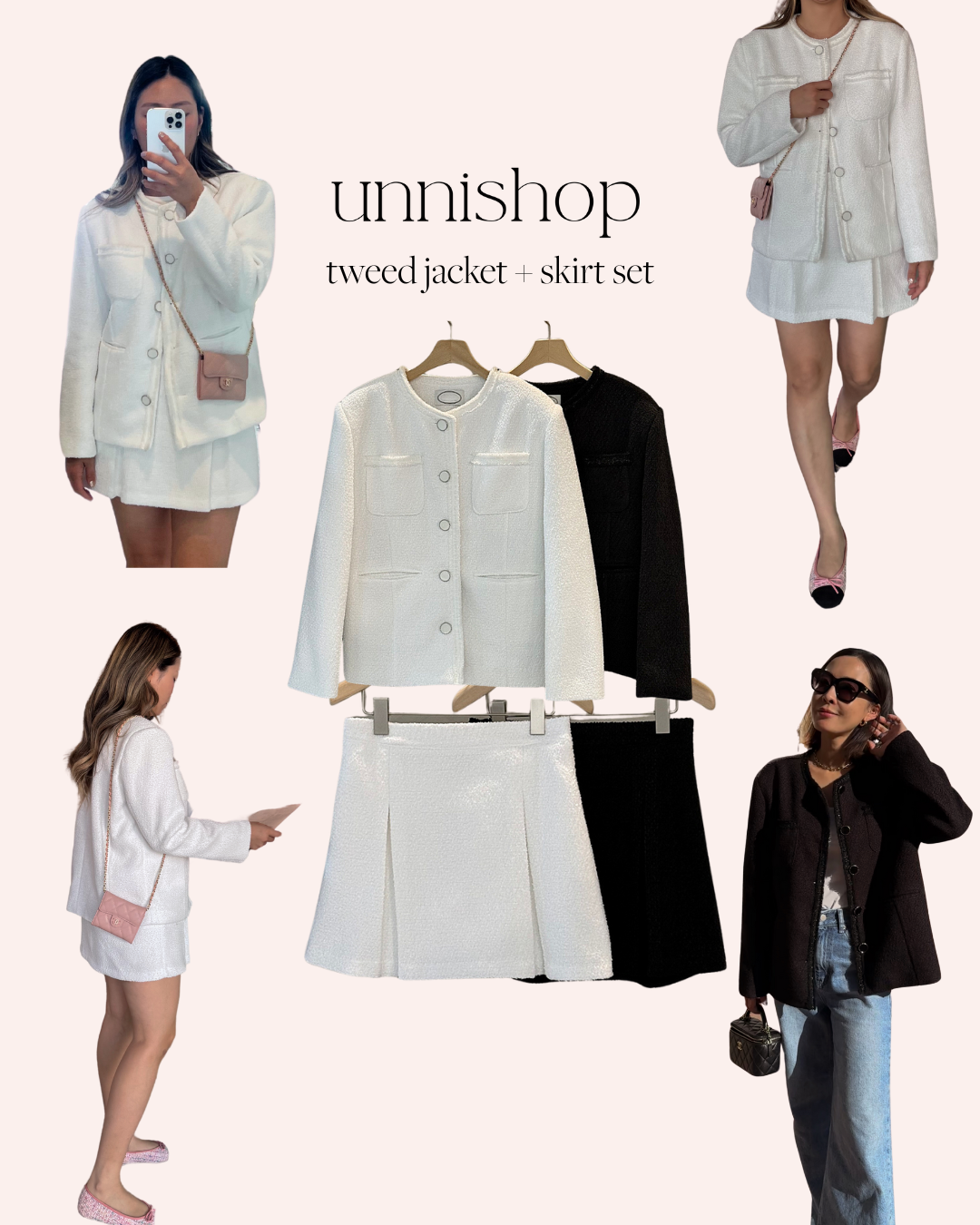 tweed jacket + skirt set
