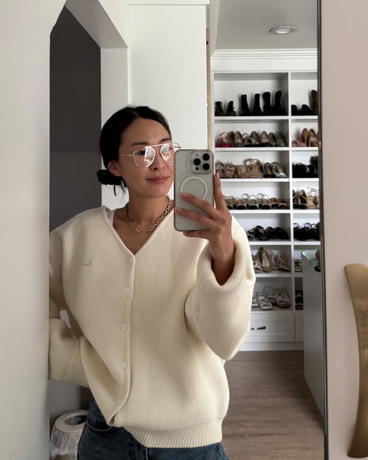 oversized knit cardigan