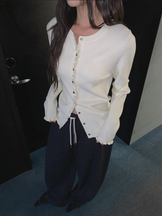 frill cardigan