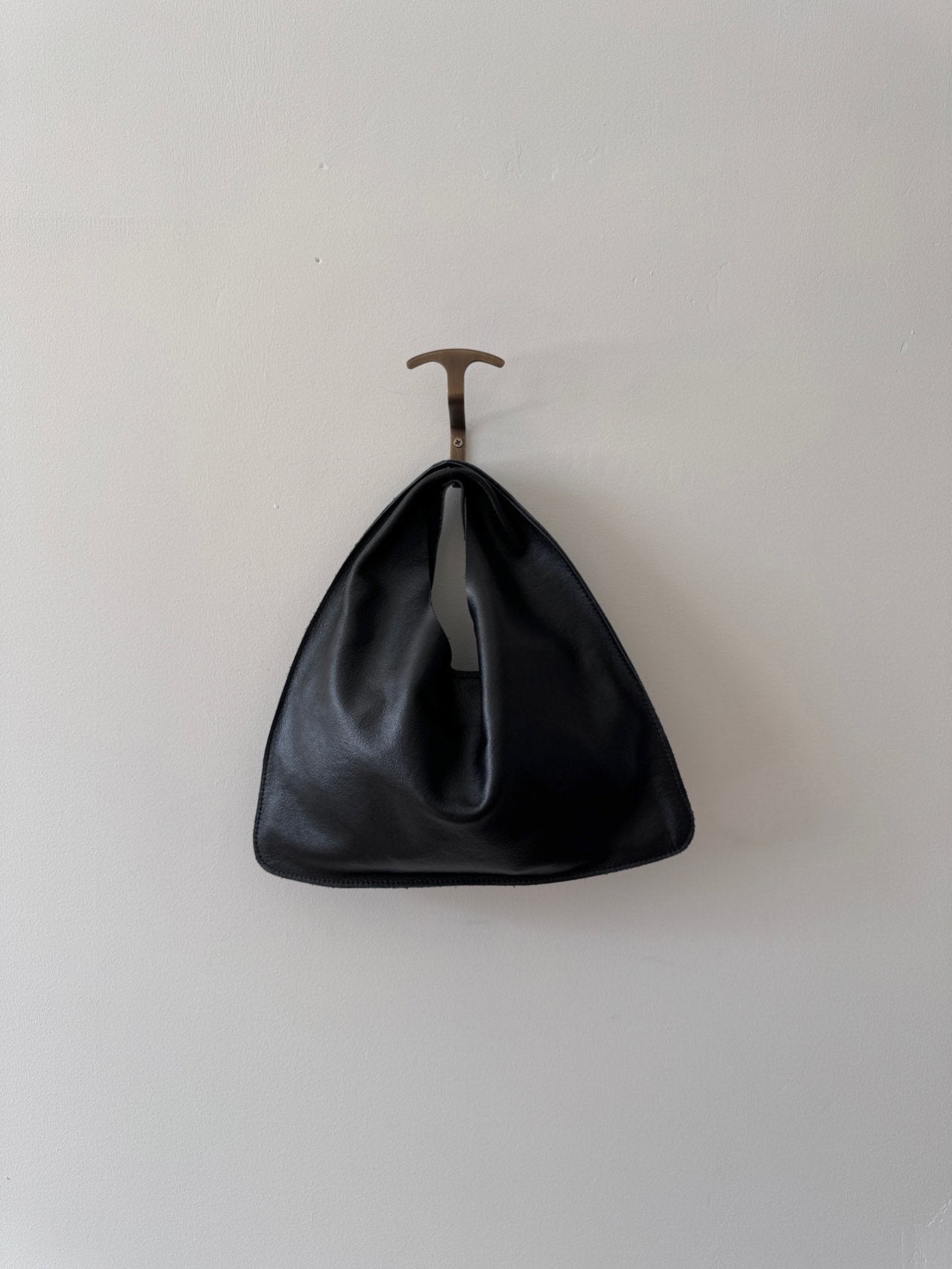 triangle leather bag