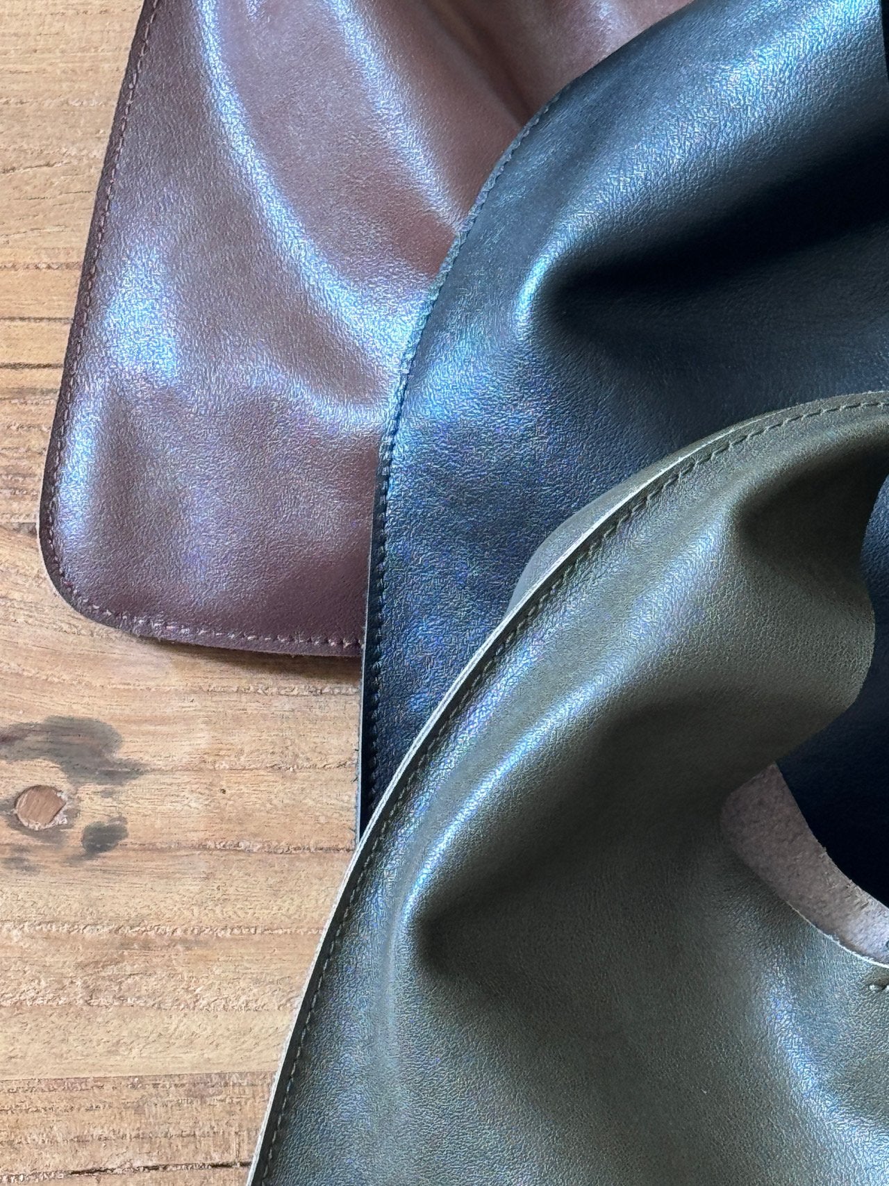triangle leather bag
