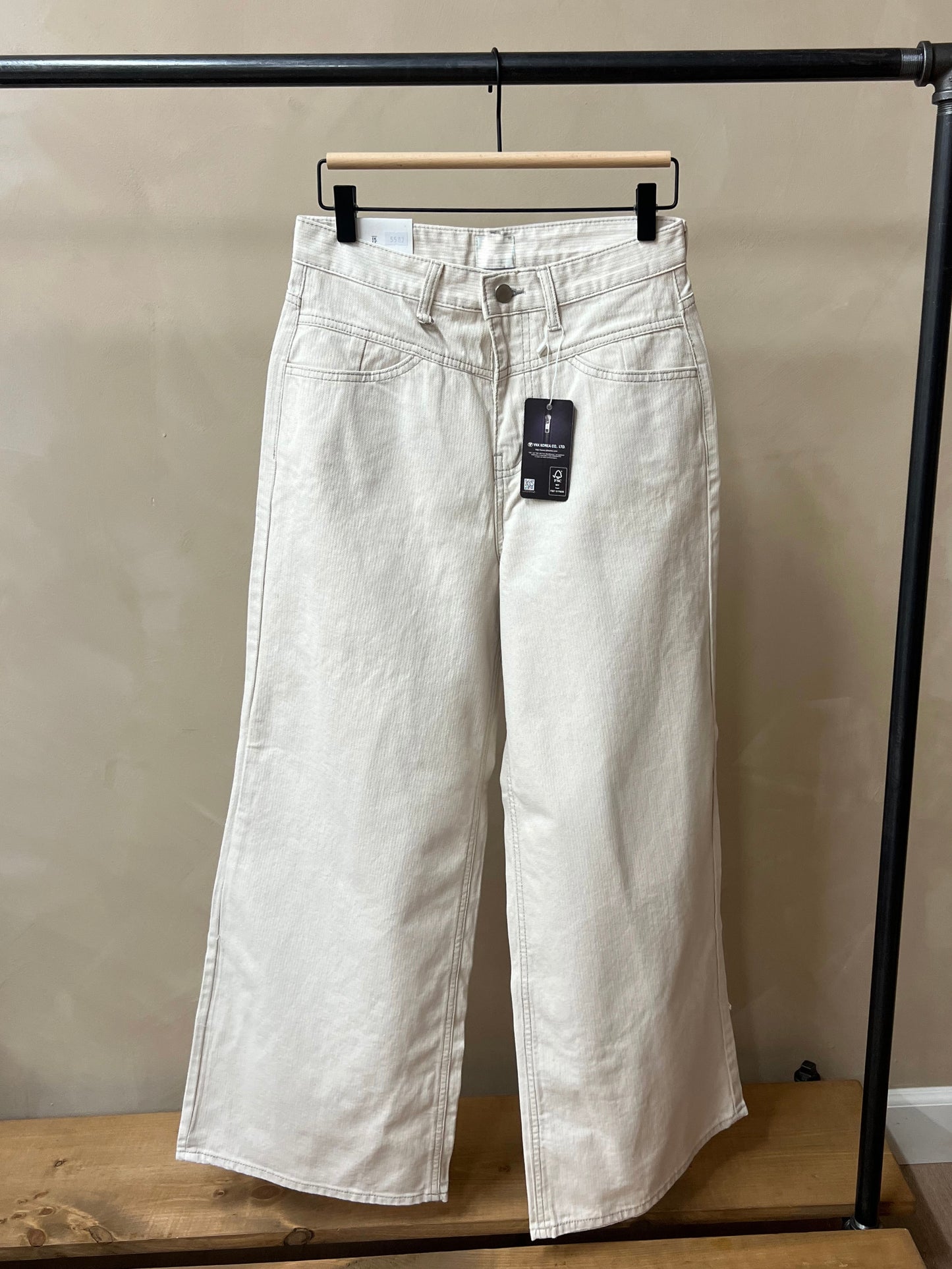 cream wide pants