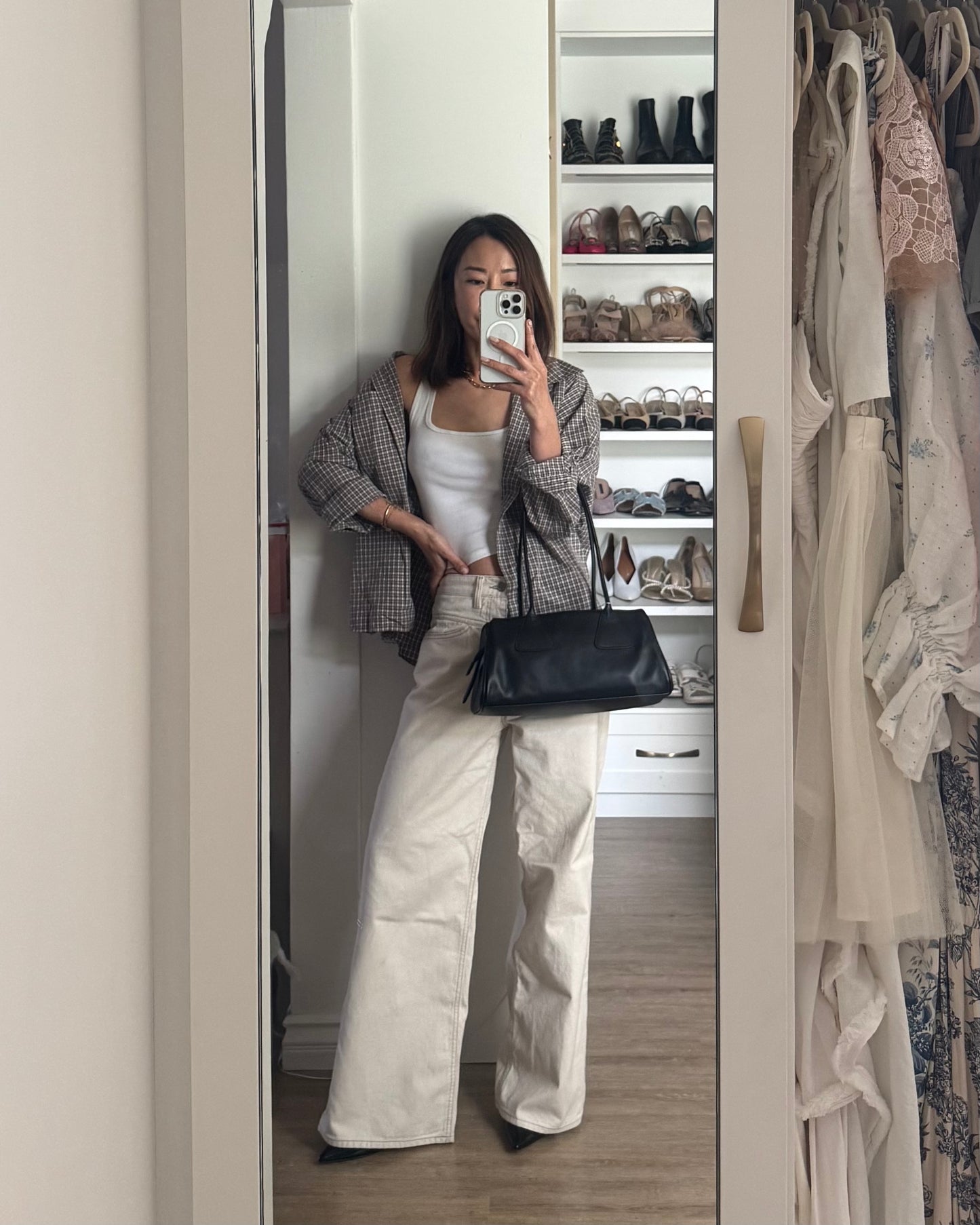 cream wide pants