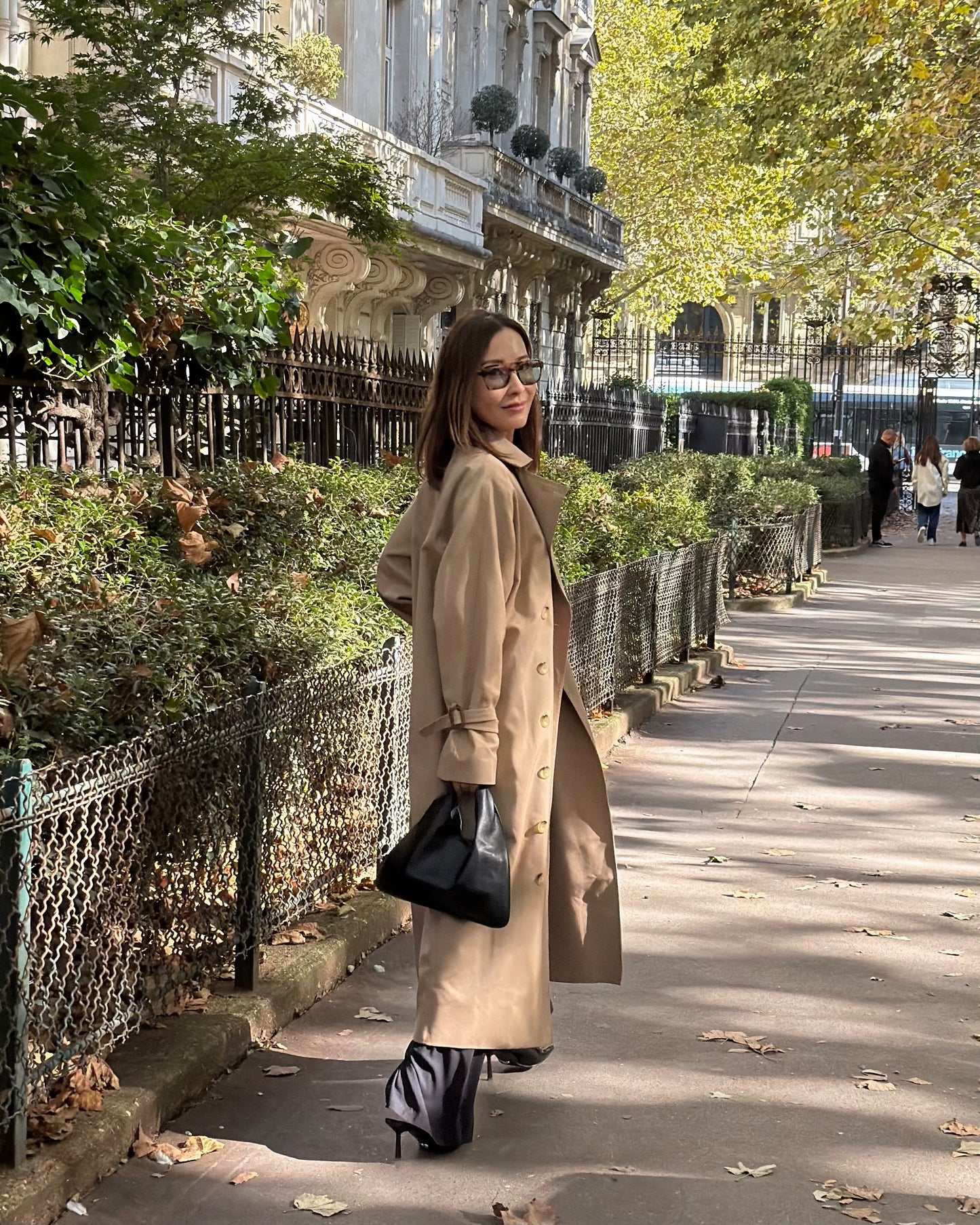 triangle leather bag