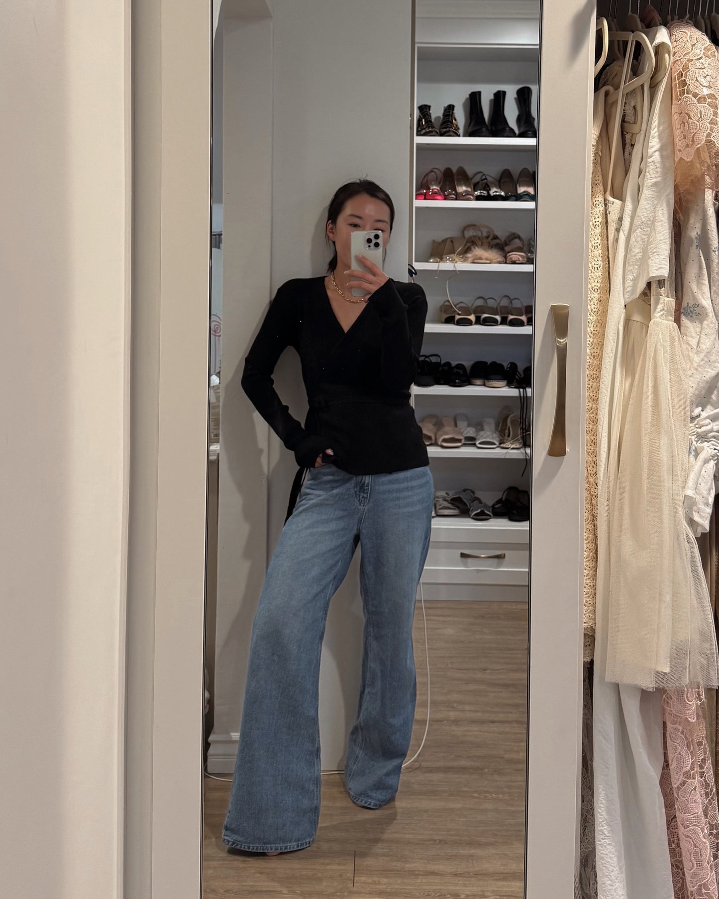 wrap knit top