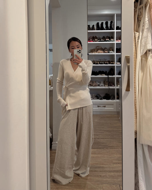 wrap knit top