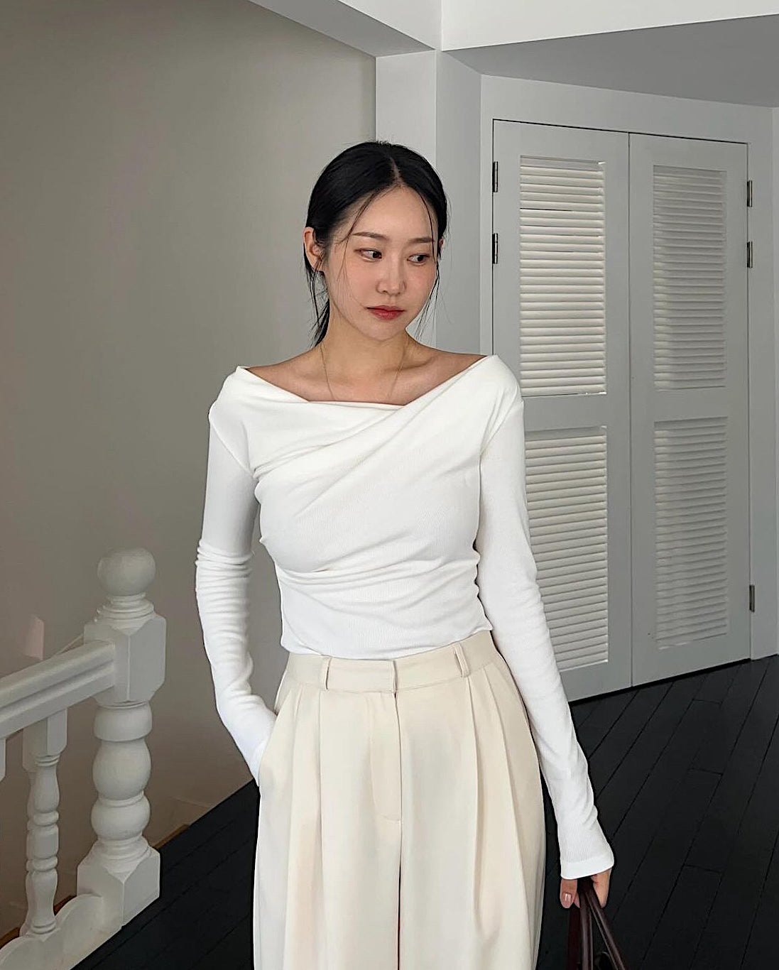 off the shoulder long sleeve