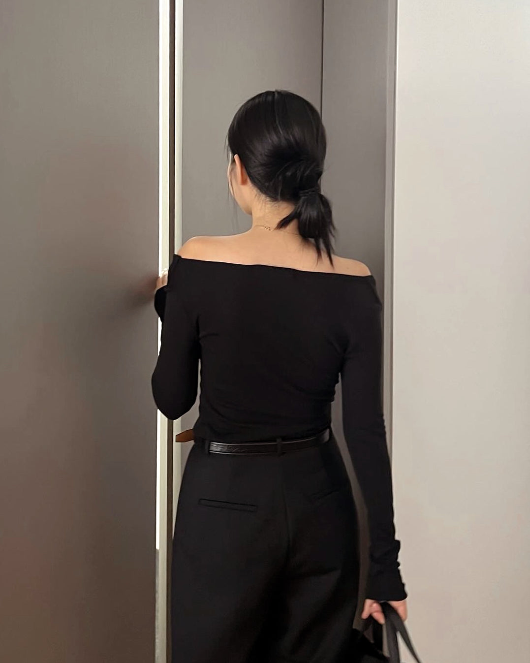 off the shoulder long sleeve