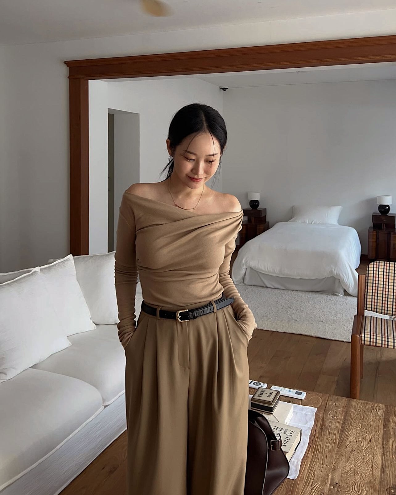 off the shoulder long sleeve