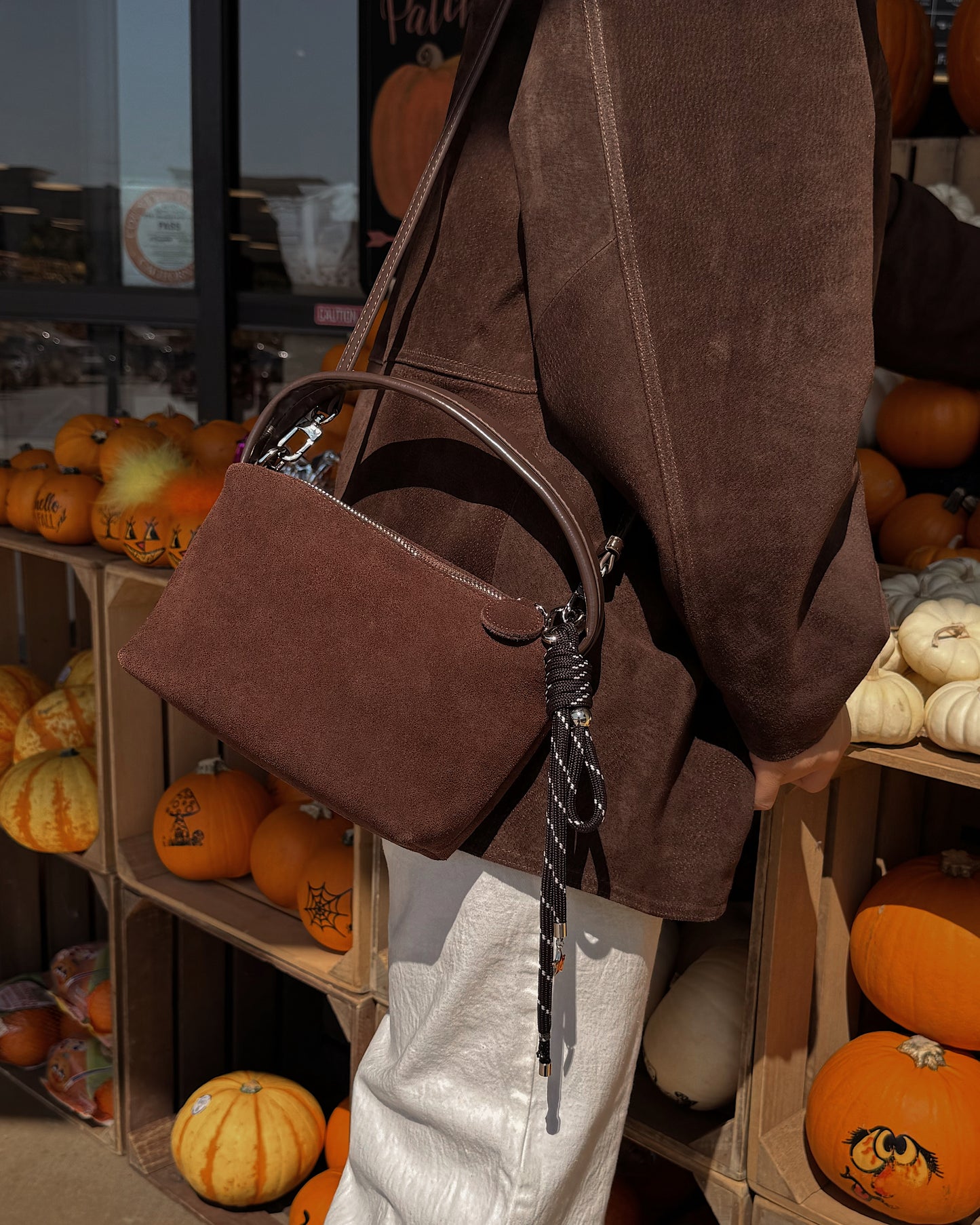 suede mini bag