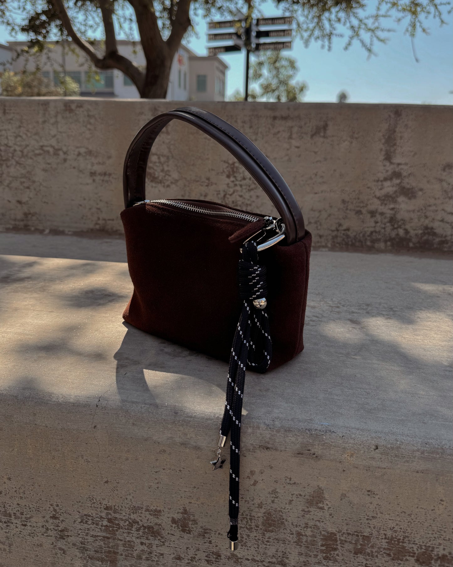 suede mini bag